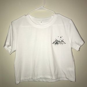 Zaful Mountain/cabin White Tee shirt
